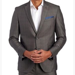 BILLY LONDON Slim Fit Basketweave Suit